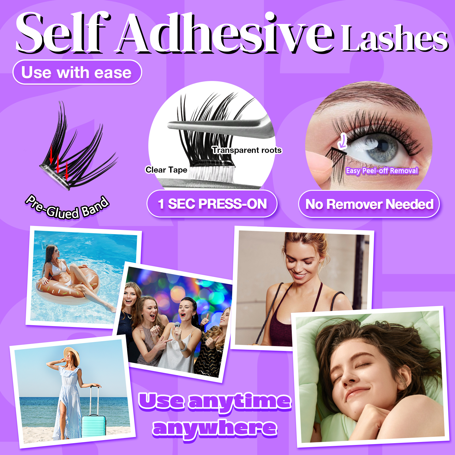 1-Second Apply Self-Adhesive Lashes MJZ8