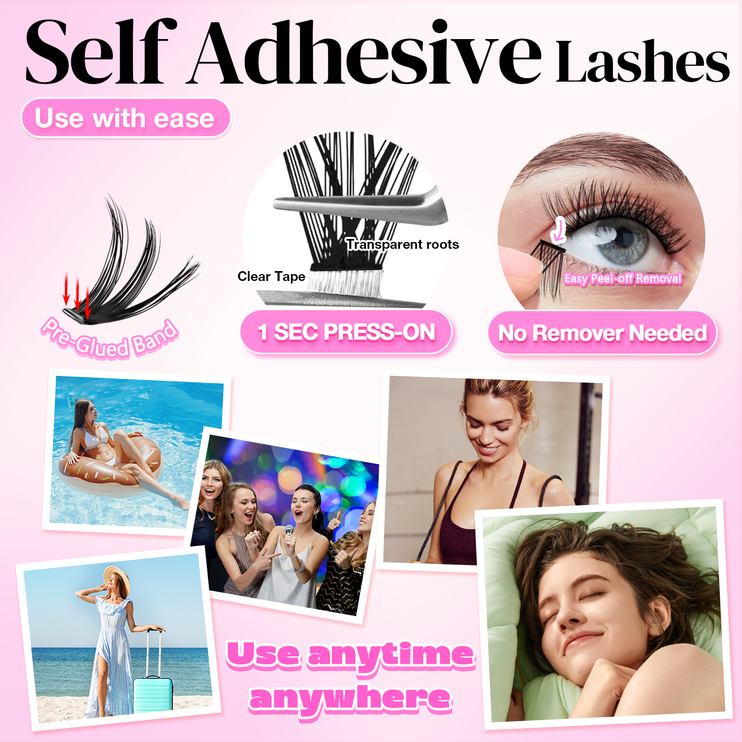Self-Adhesive Eyelash Clusters MJF2