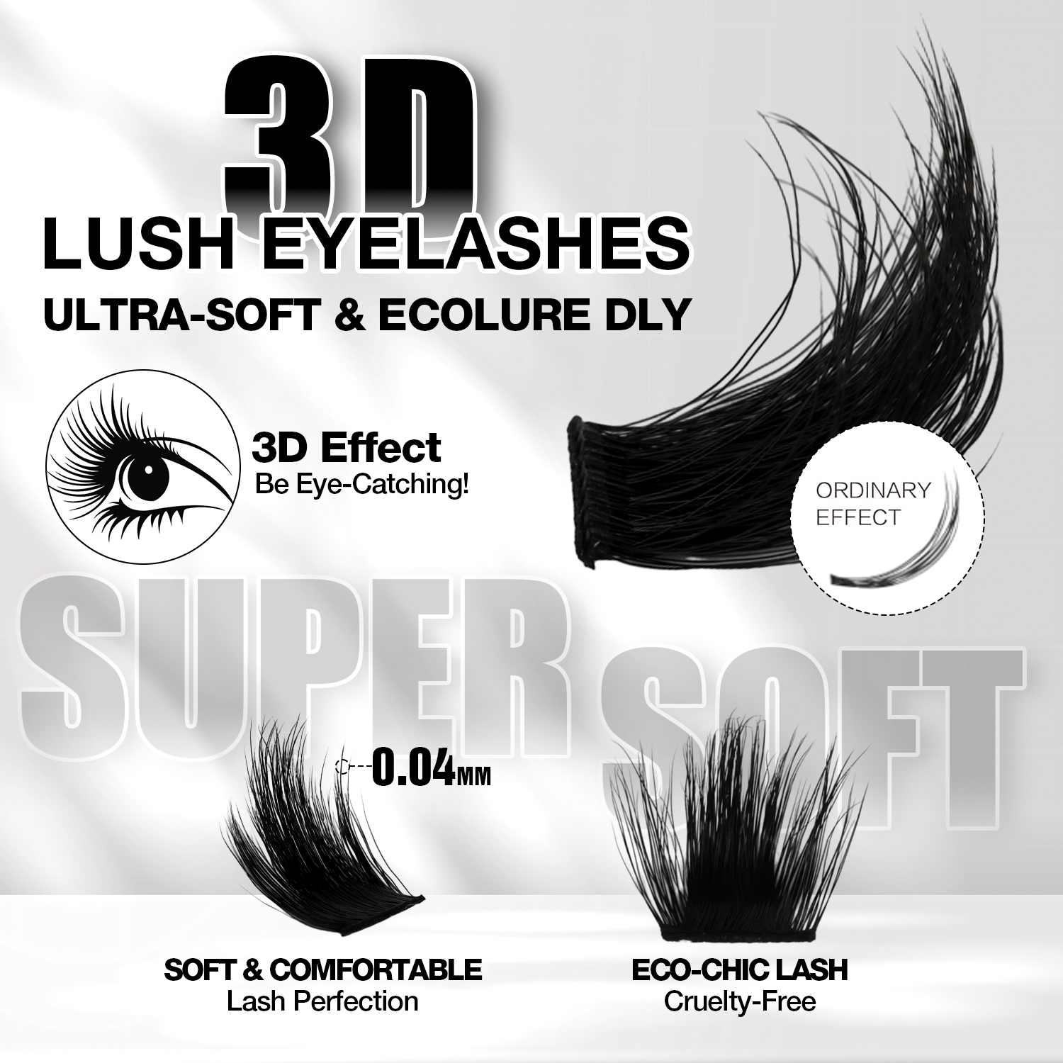3D Voluminous False Eyelashes HB11