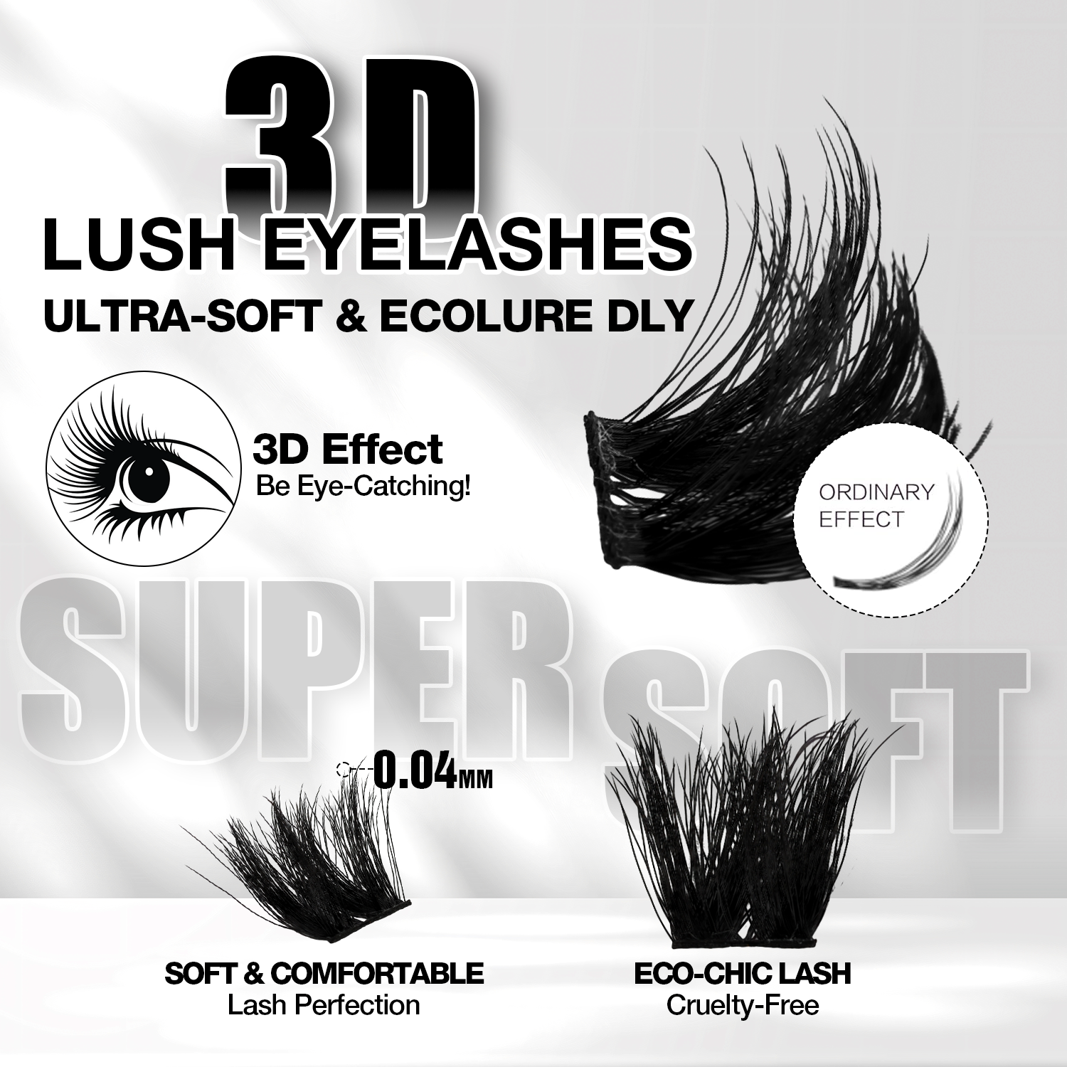 3D Voluminous False Eyelashes HB15