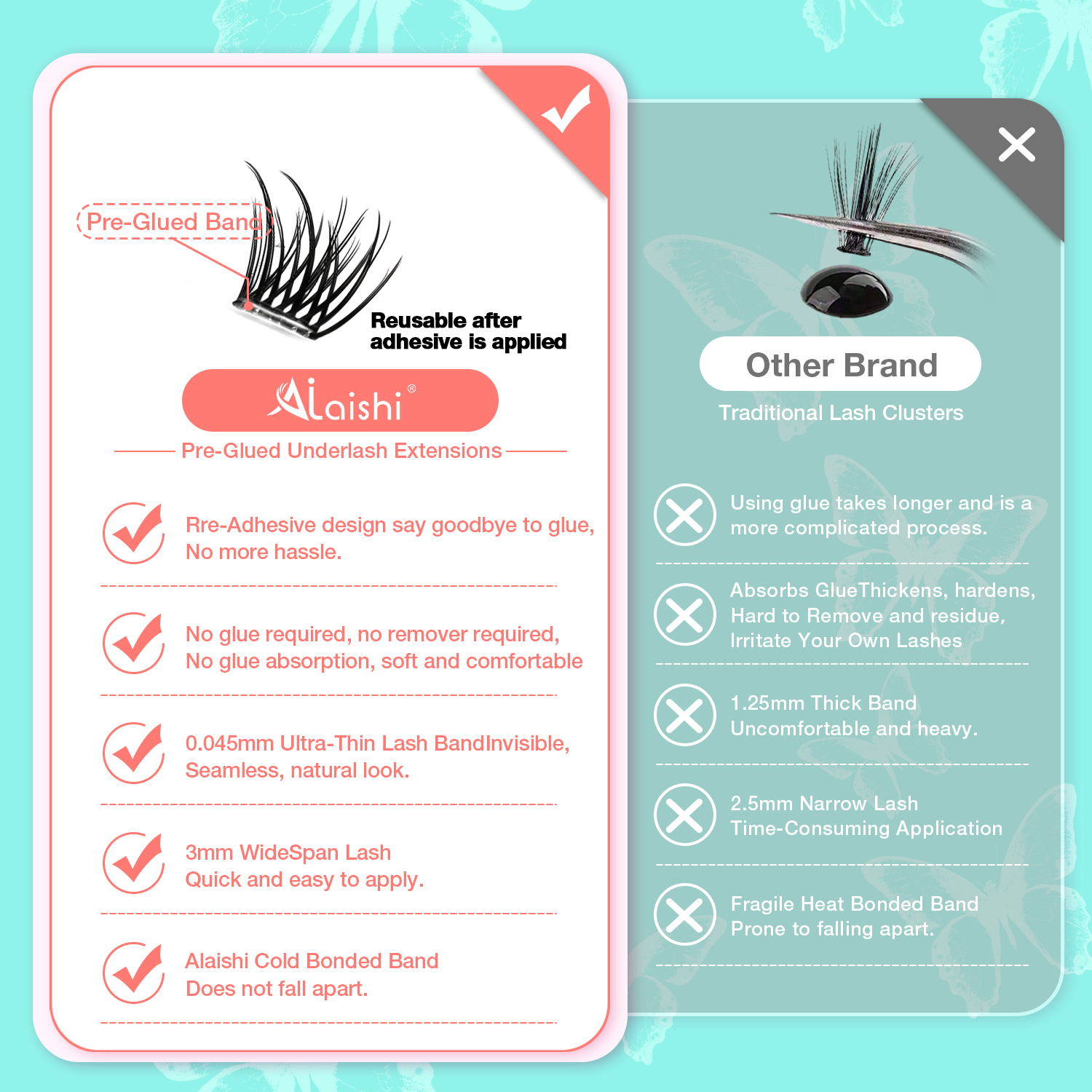 Pre-Glued False Eyelashes MJL4