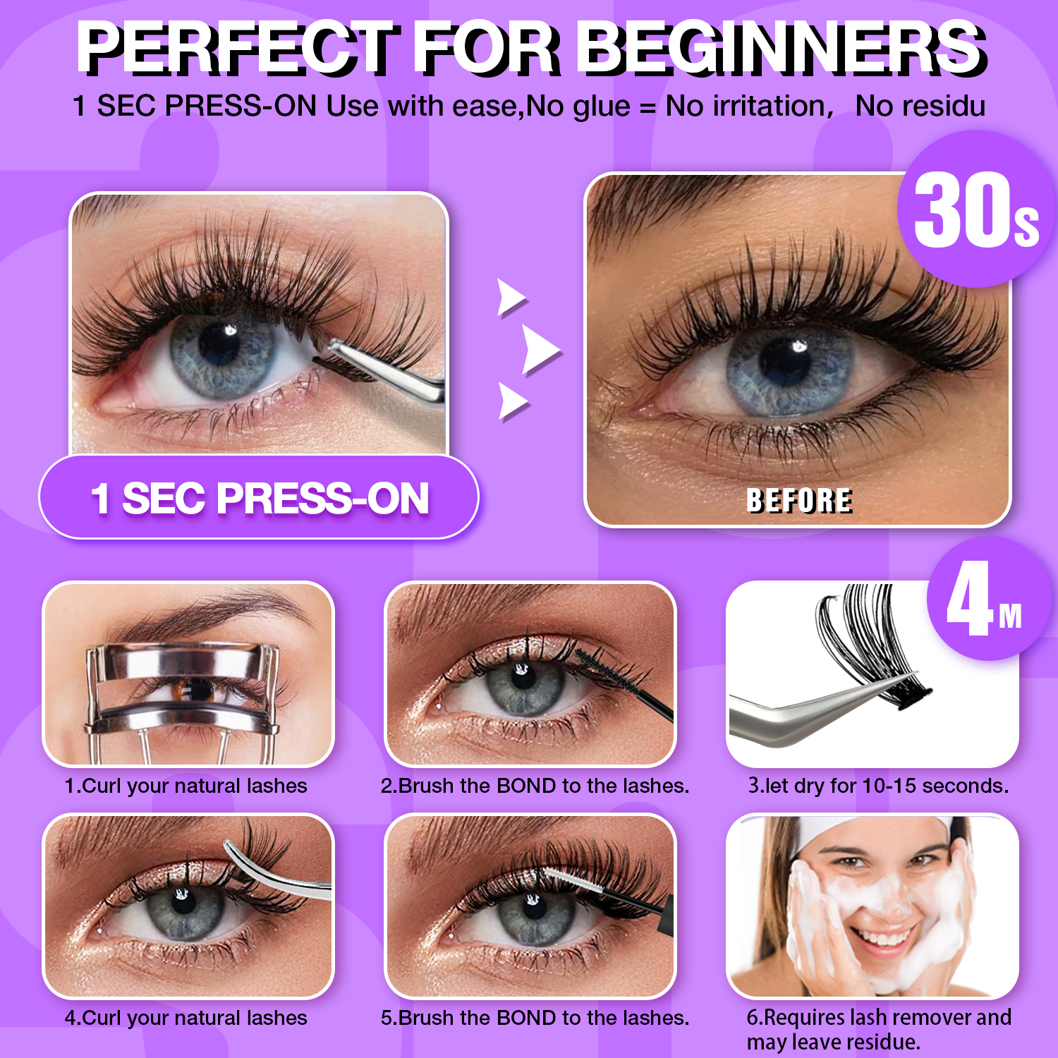 1-Second Apply Self-Adhesive Lashes MJZ7