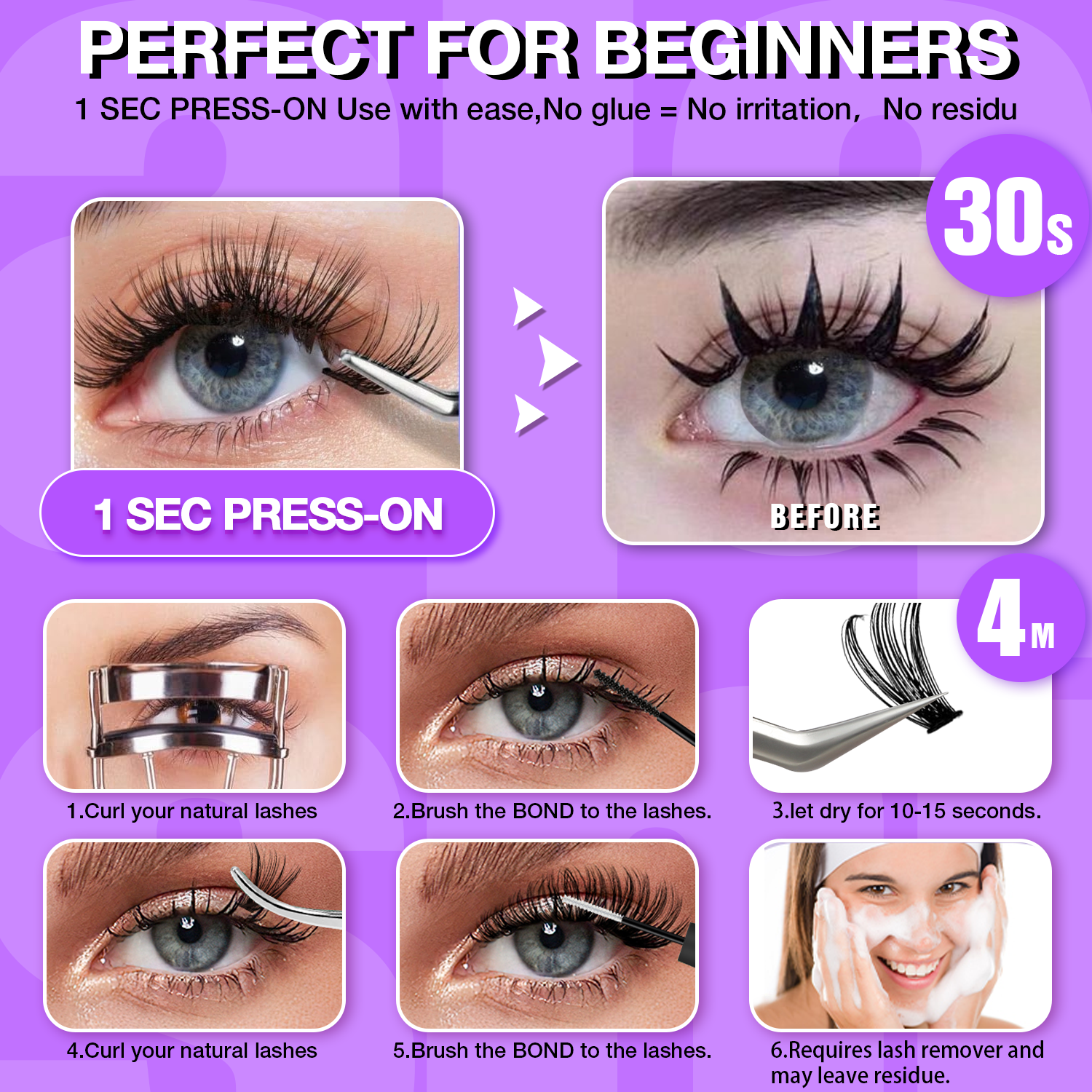 1-Second Apply Self-Adhesive Lashes MJZ11