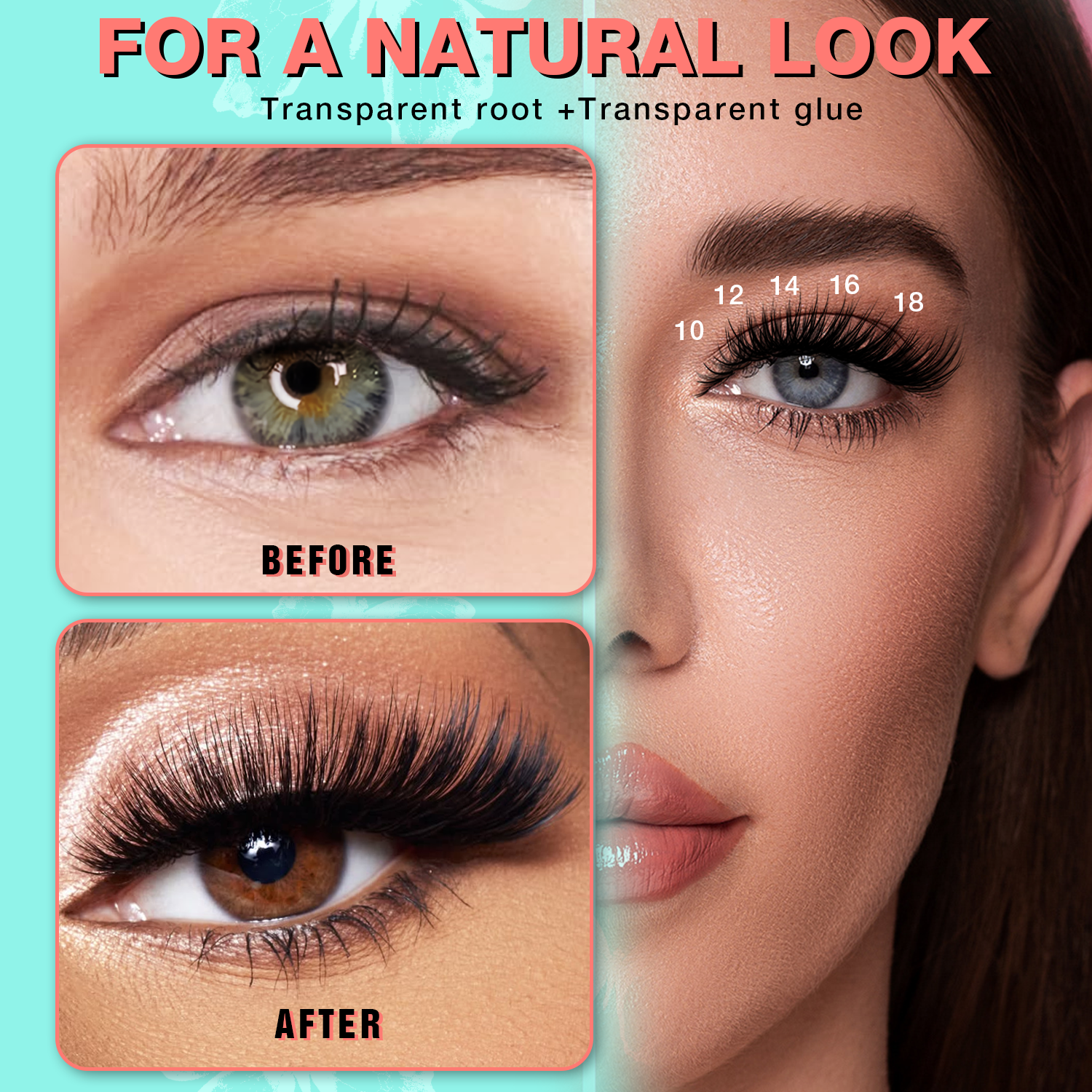 Pre-Glued False Eyelashes MJL7