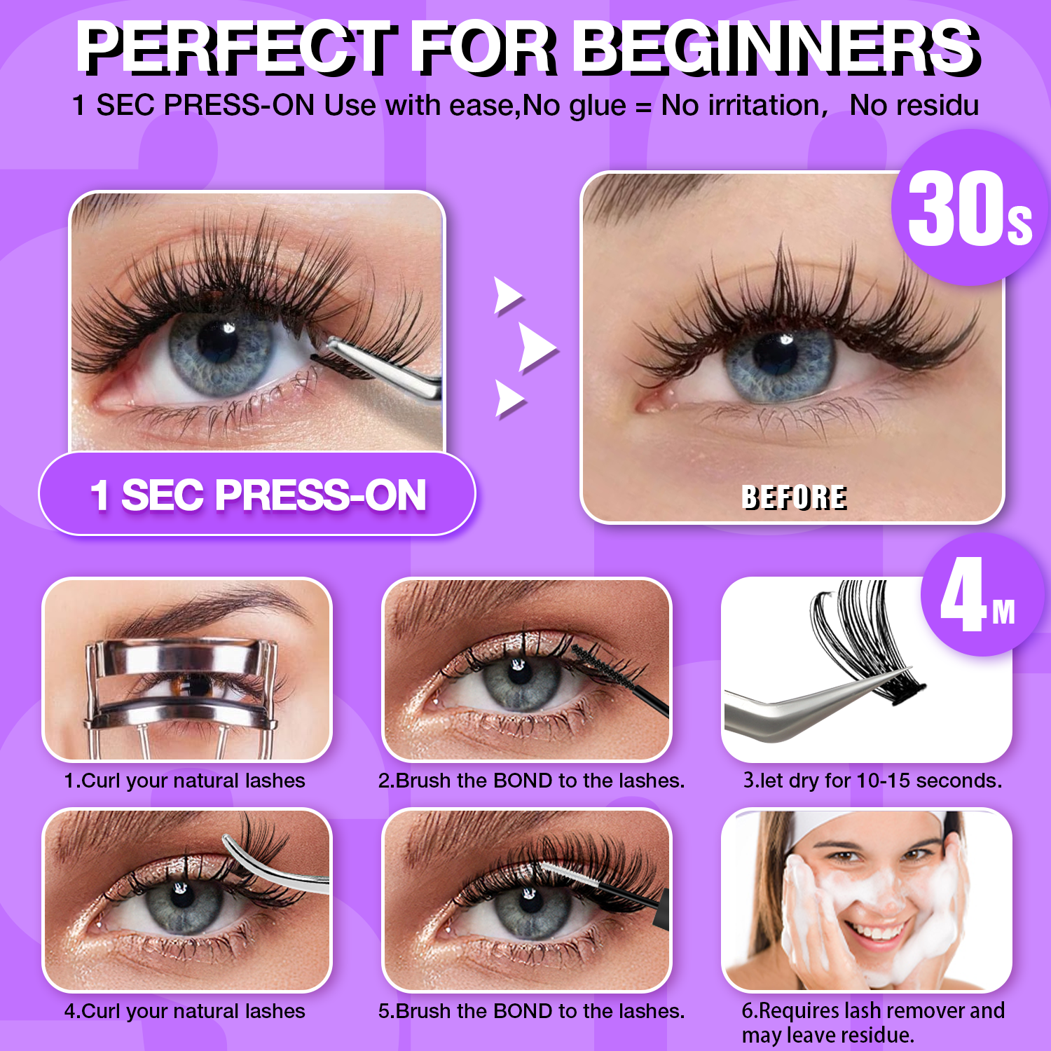 1-Second Apply Self-Adhesive Lashes MJZ10