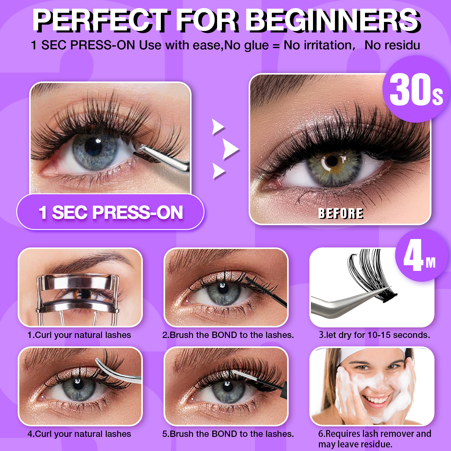 1-Second Apply Self-Adhesive Lashes MJZ3