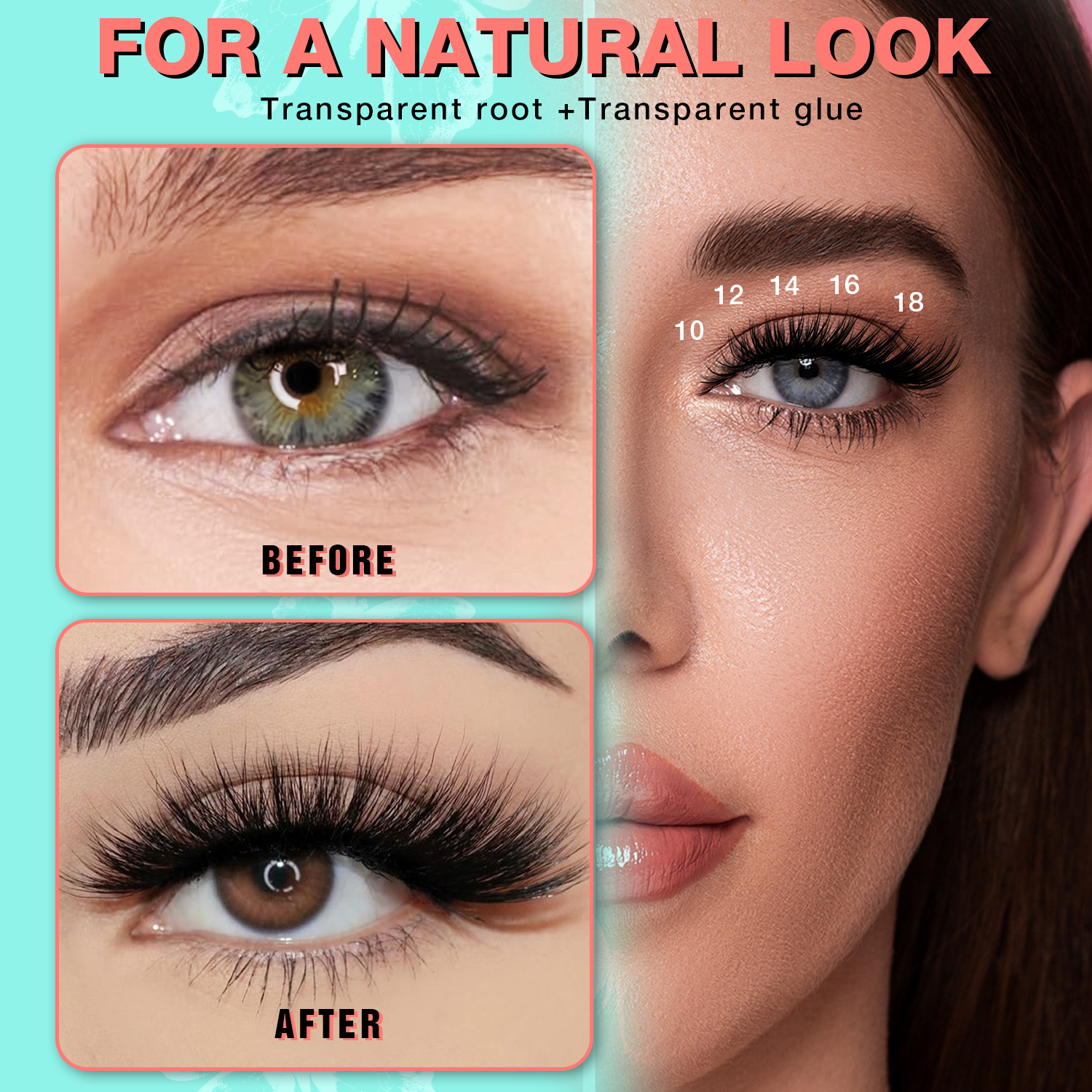 Pre-Glued False Eyelashes MJL6