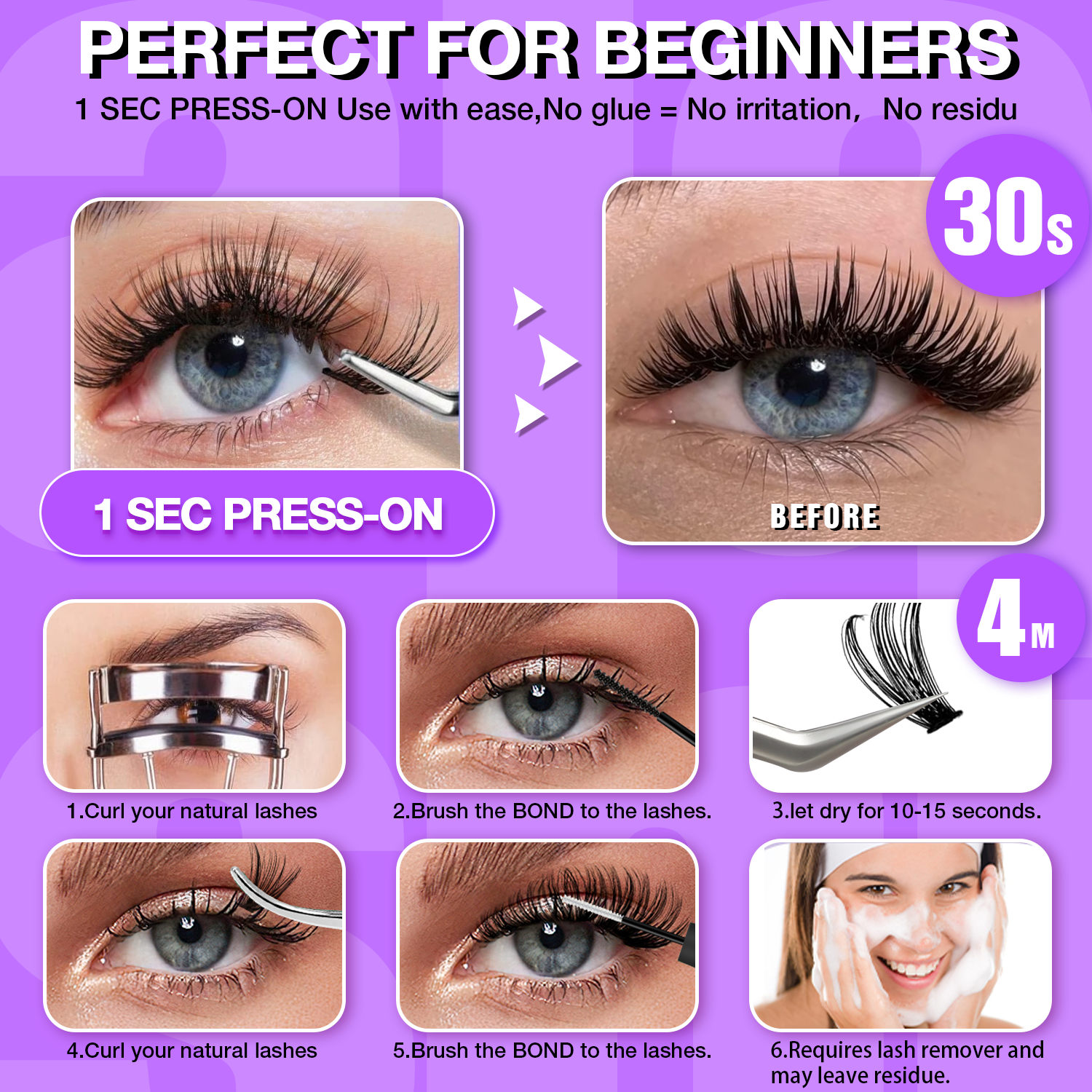 1-Second Apply Self-Adhesive Lashes MJZ5