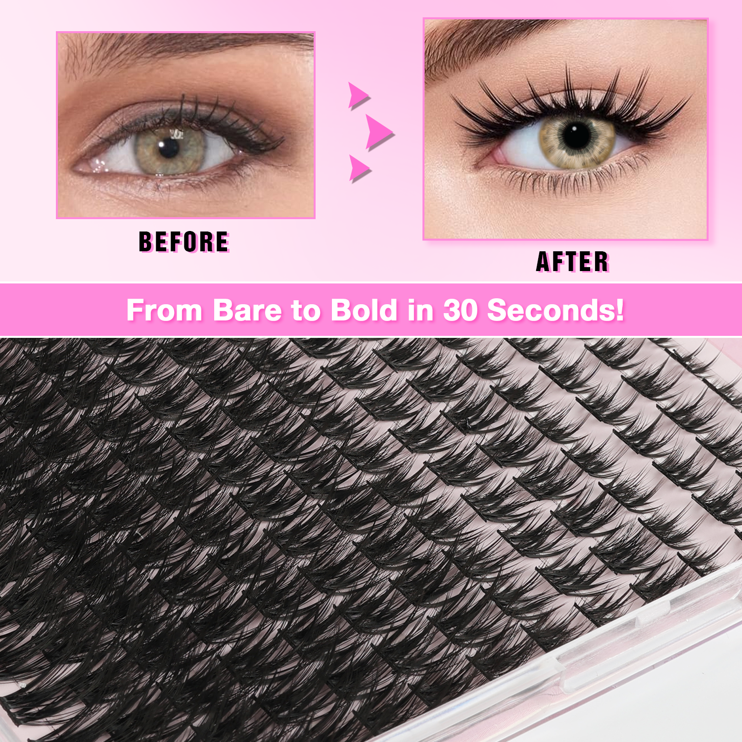 Natural Wispy Classic Cluster Lashes QF22