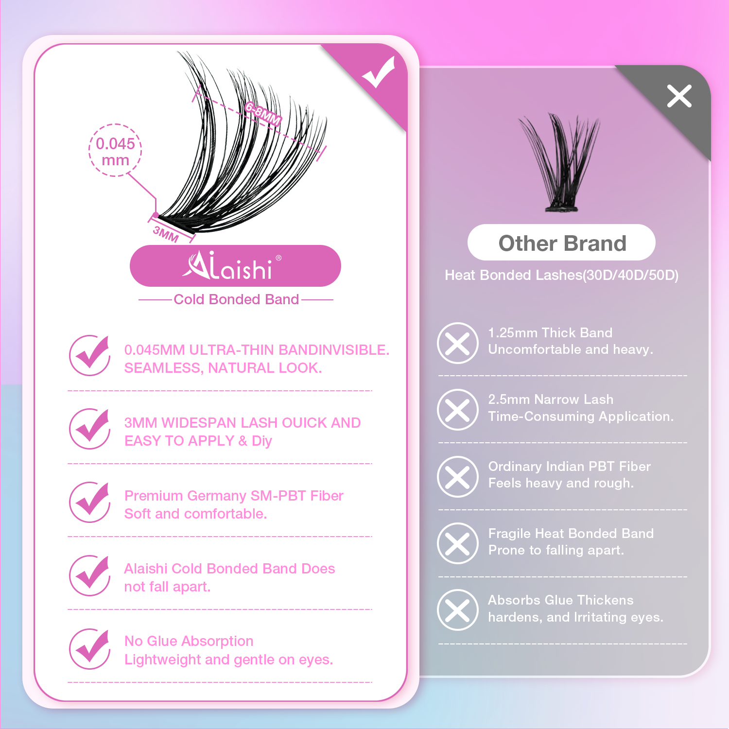 30D 40D 50D Mixed Hybrid Lashes JBF31