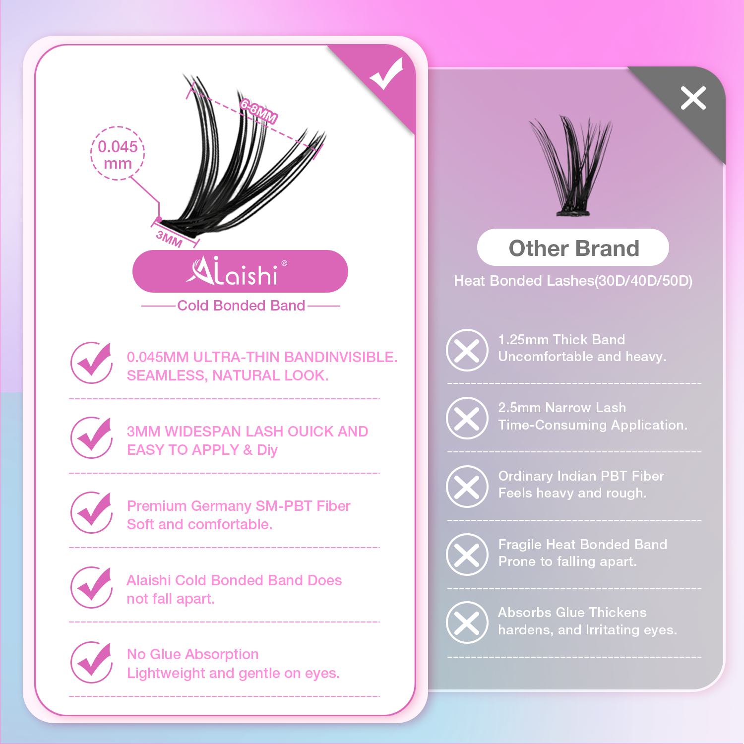 30D&40D Mixed Hybrid Lashes JBF11