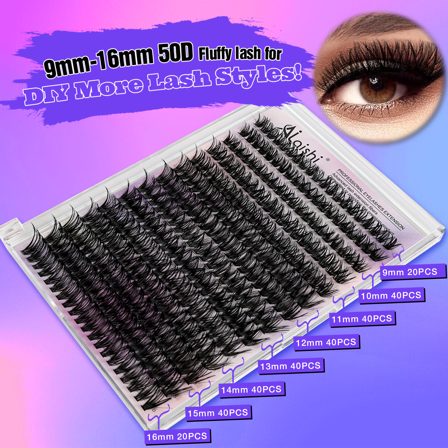 Fluttery 50D Natural Cluster Lashes ZS21