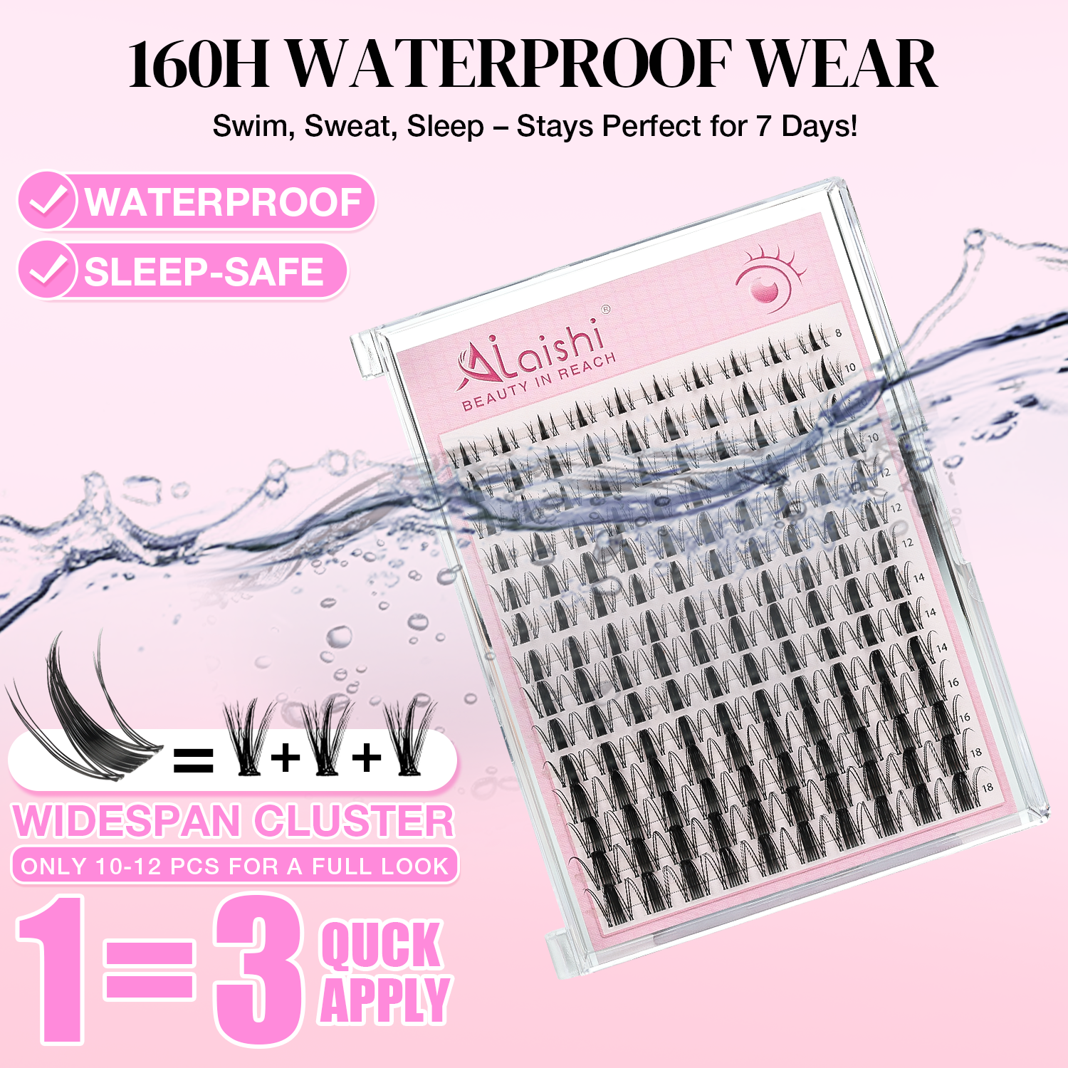 Natural Wispy Classic Cluster Lashes QF24