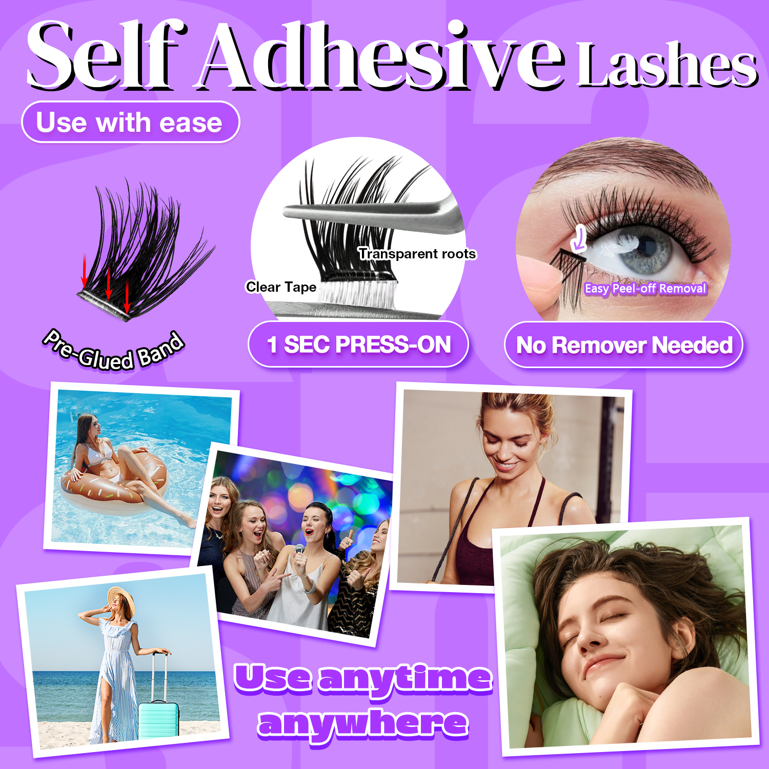1-Second Apply Self-Adhesive Lashes MJZ1