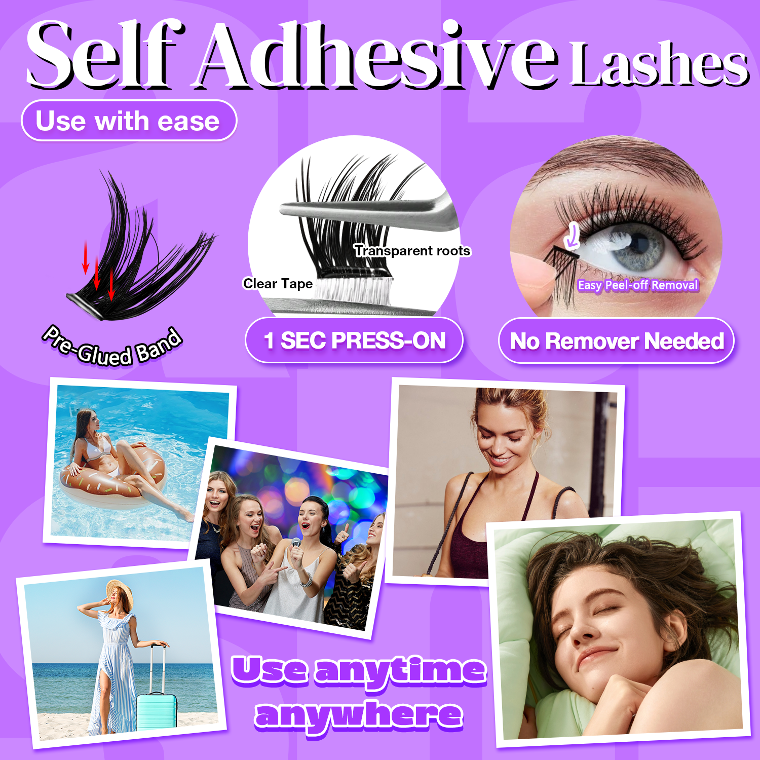 1-Second Apply Self-Adhesive Lashes MJZ6