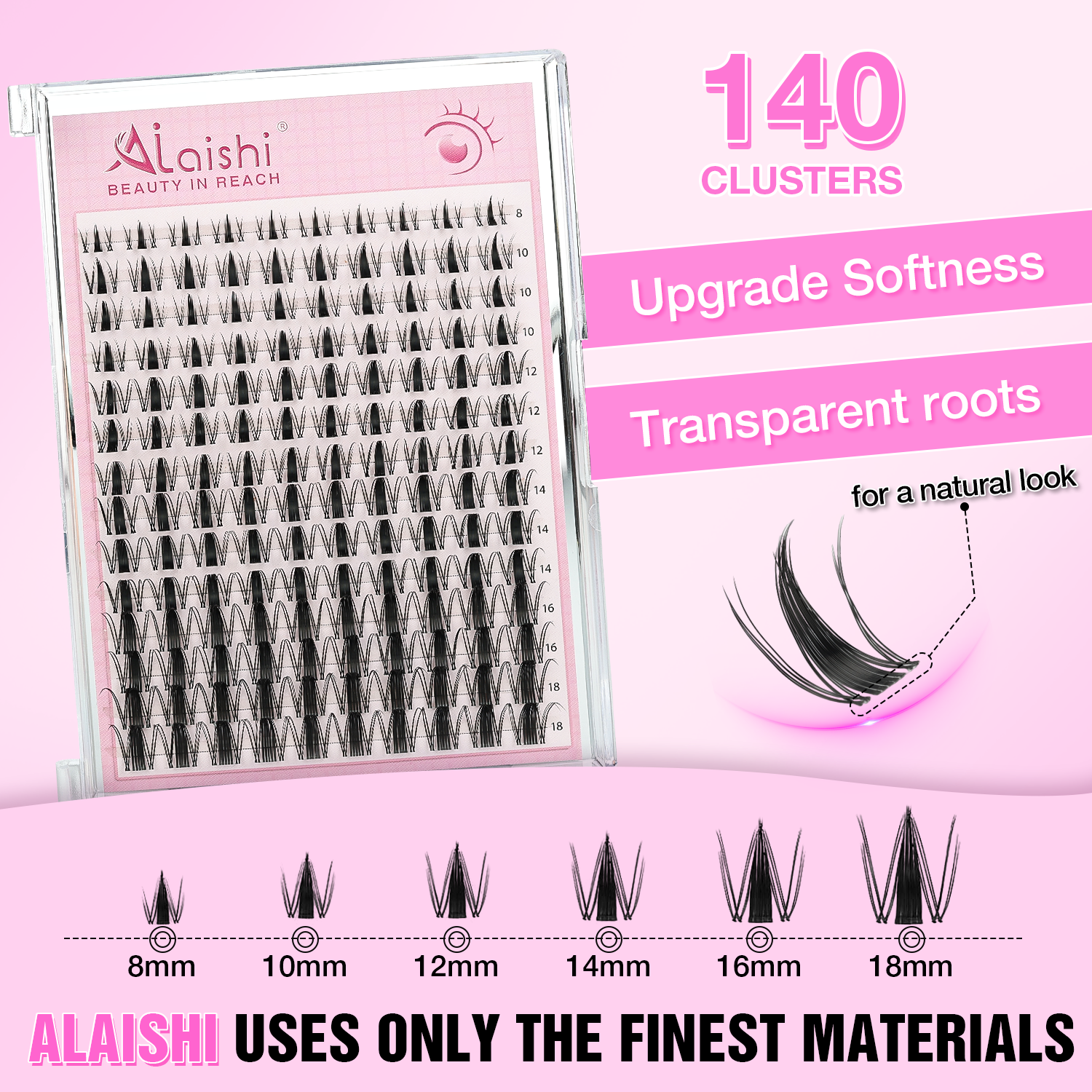 Natural Wispy Classic Cluster Lashes QF24