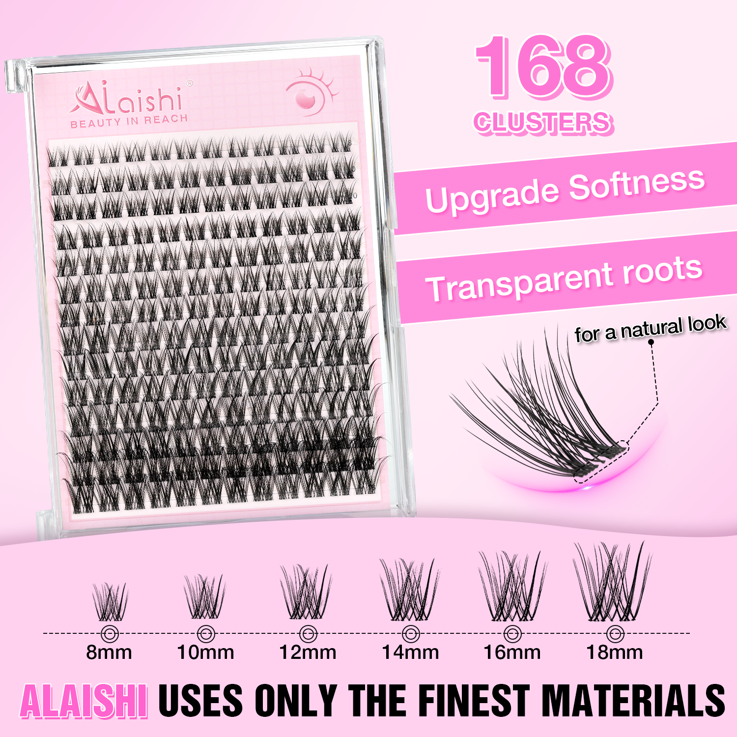 Natural Wispy Classic Cluster Lashes QF21