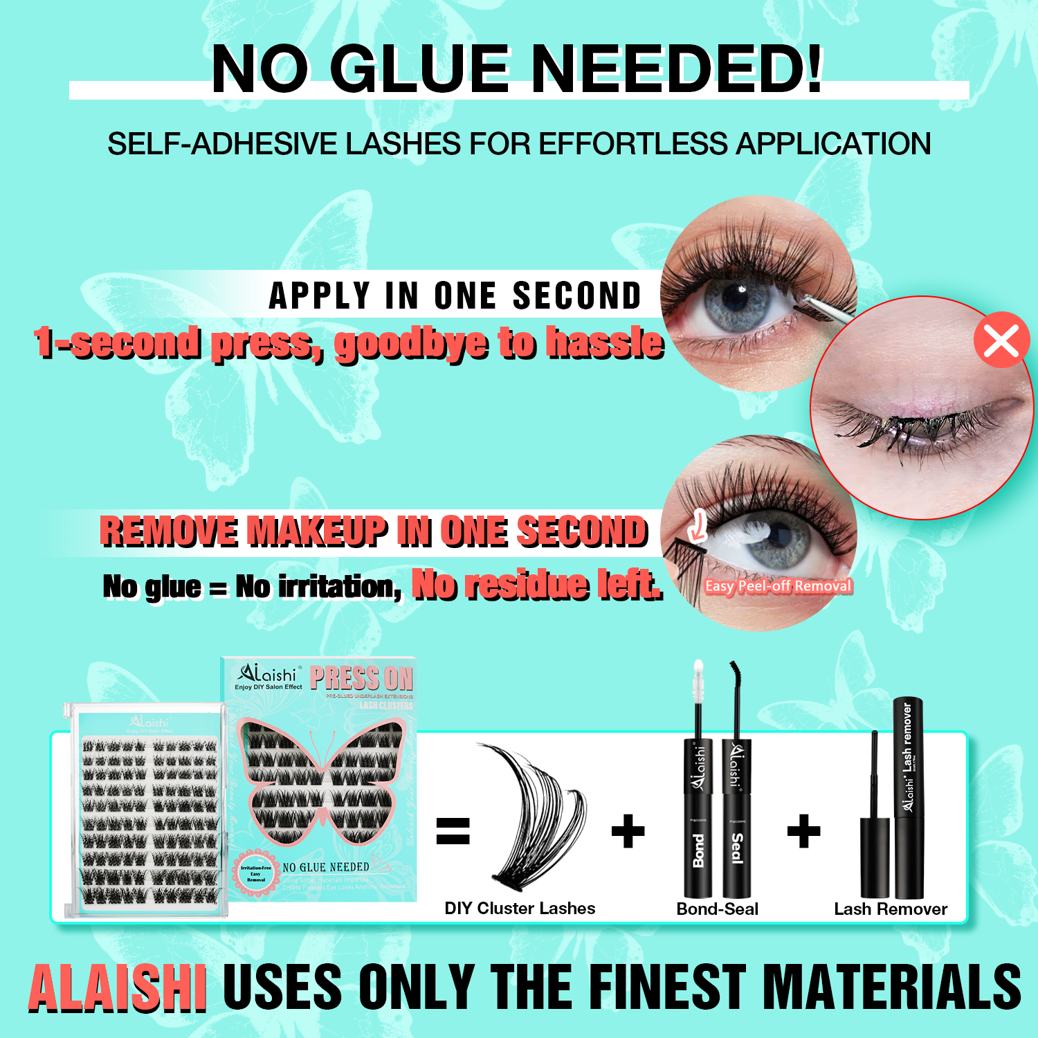 Pre-Glued False Eyelashes MJL2