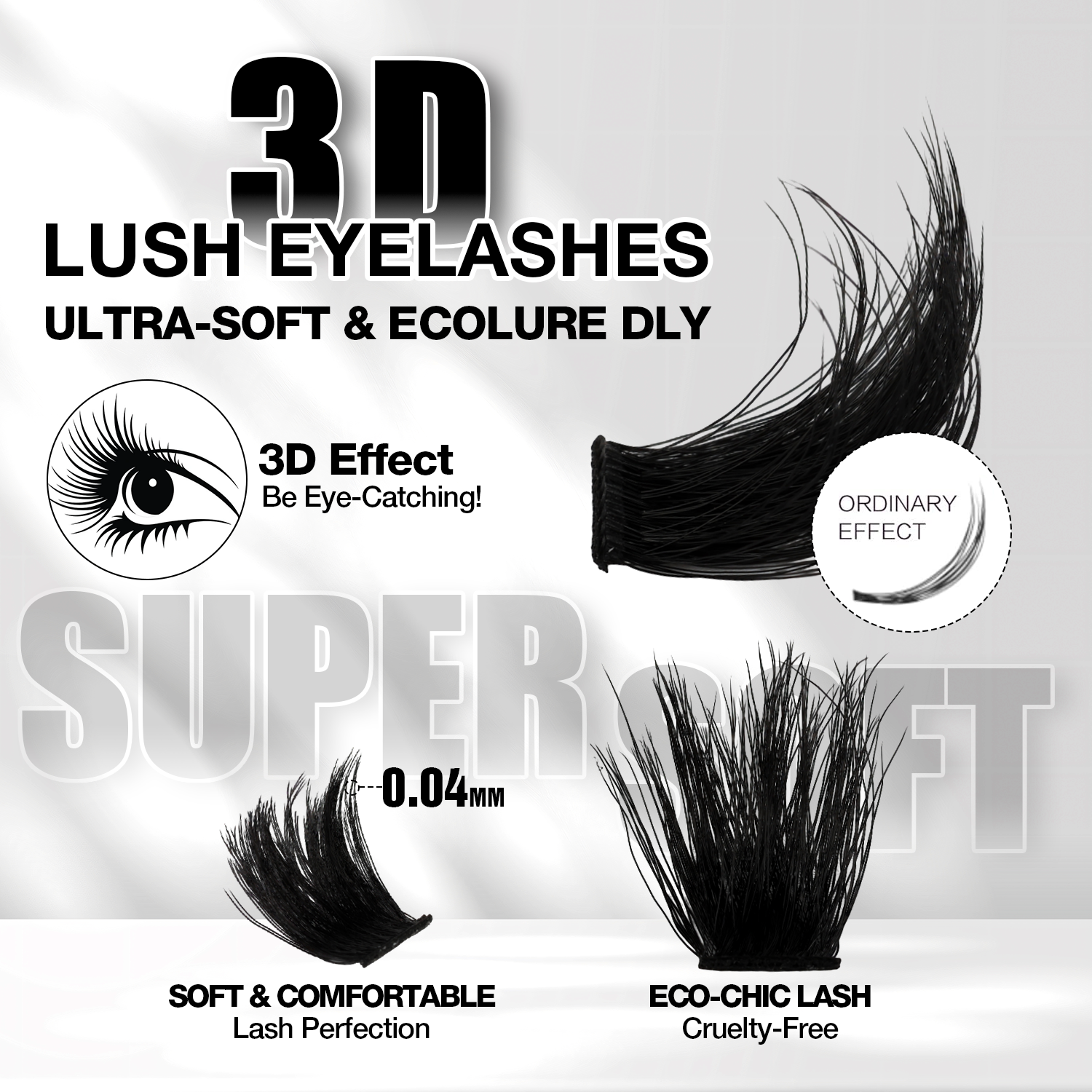 3D Voluminous False Eyelashes HB14