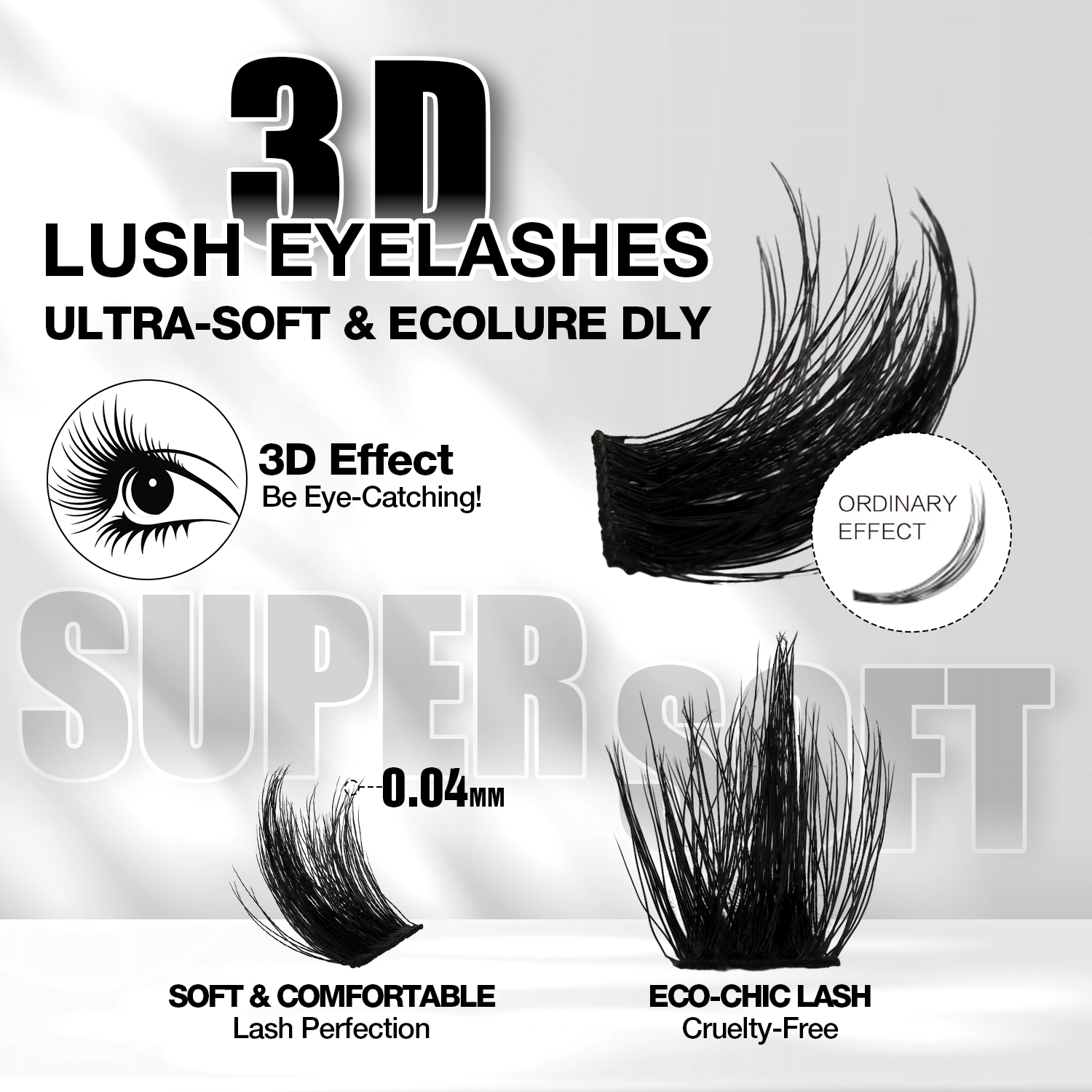 3D Voluminous False Eyelashes HB13