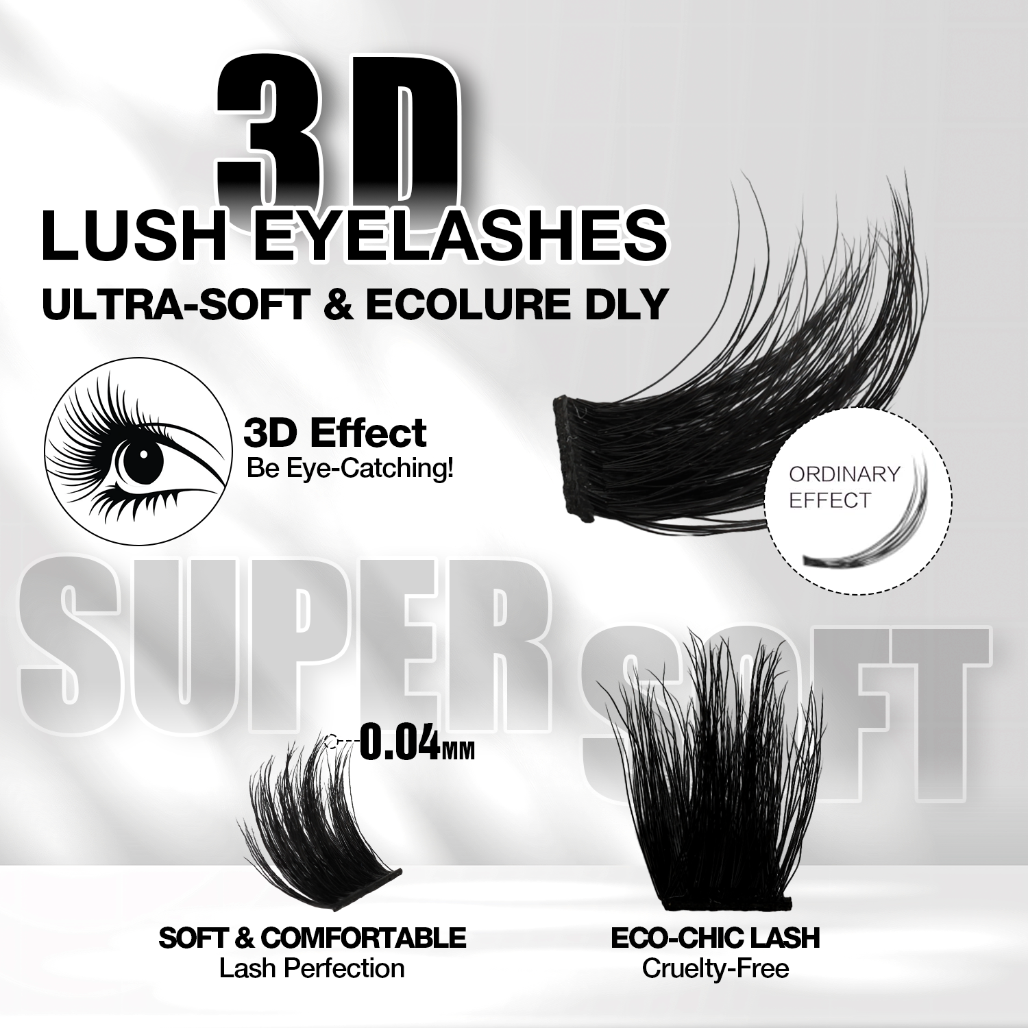 3D Voluminous False Eyelashes HB12
