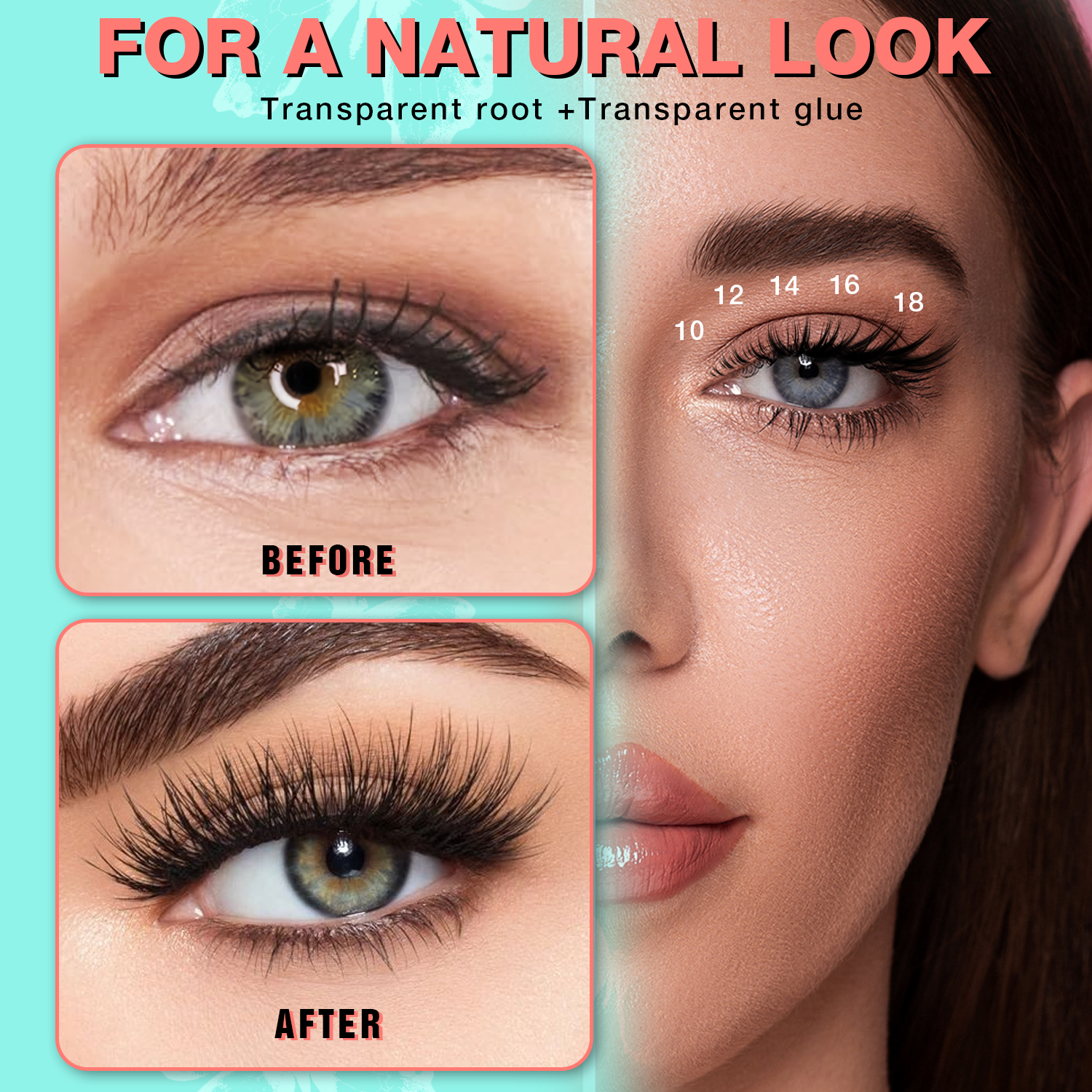 Pre-Glued False Eyelashes MJL3