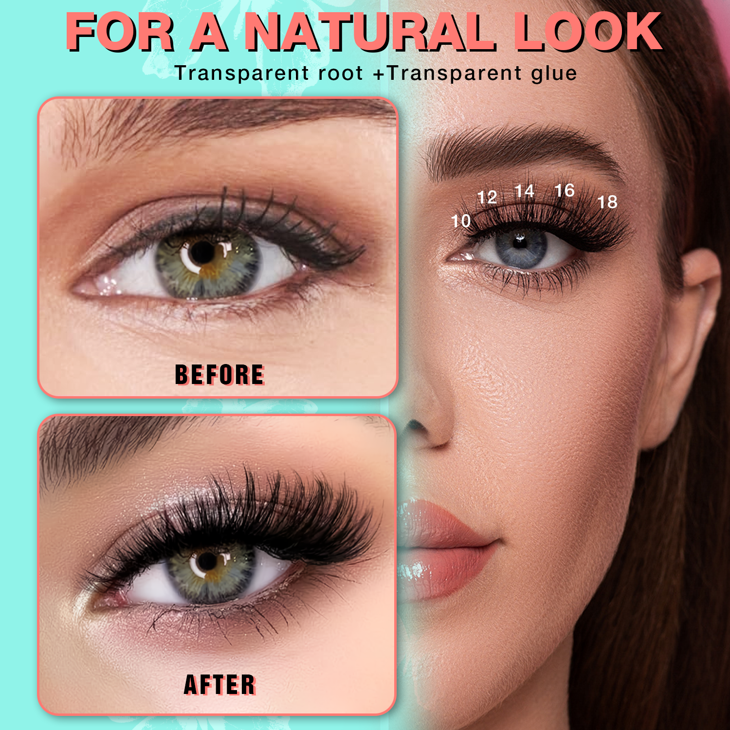 Pre-Glued False Eyelashes MJL2